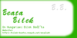 beata bilek business card